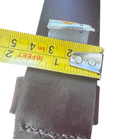 Carhartt Brown Leather Belt Double Prong‎ Buckle Men's Lg 40 preloved EUC - Picture 7 of 8